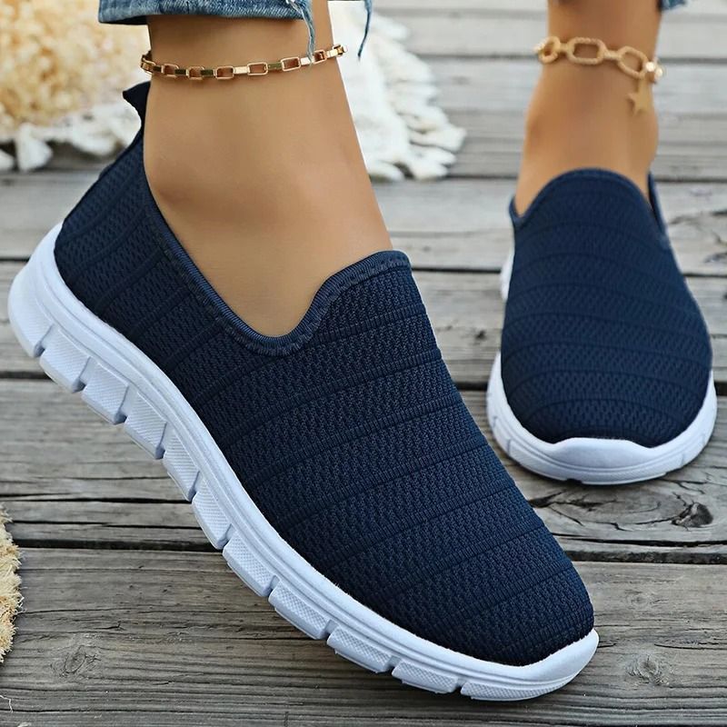 Women Slip On White Sneakers Lightweight Casual Shoes 0