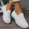 Women Slip On White Sneakers Lightweight Casual Shoes 1