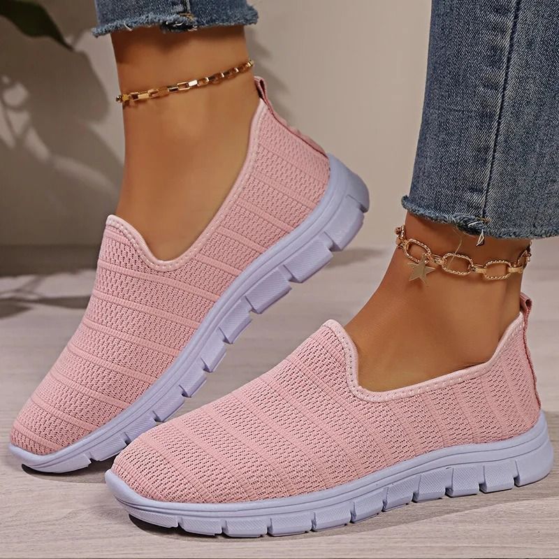 Women Slip On White Sneakers Lightweight Casual Shoes 2