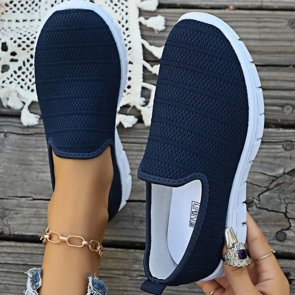 Women Slip On White Sneakers Lightweight Casual Shoes 4