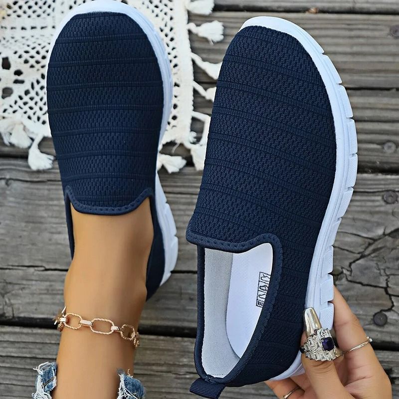 Women Slip On White Sneakers Lightweight Casual Shoes 4