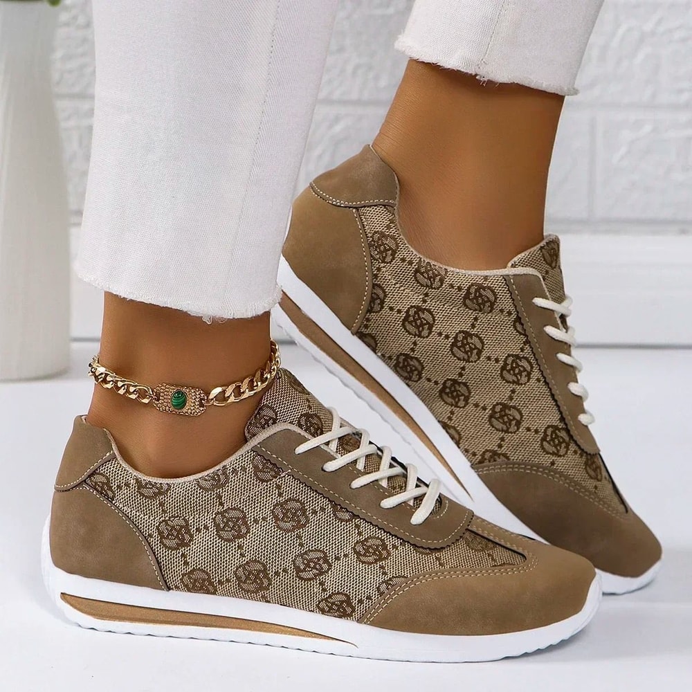 Women Breathable Cross Strap Flat Sneakers For Casual Walking 7