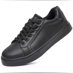 men leather casual sneakers breathable vulcanized shoes