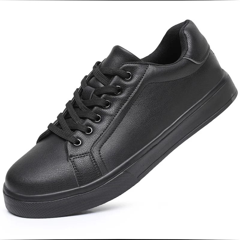 Men Leather Casual Sneakers Breathable Vulcanized Shoes 0