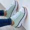 Women Casual Canvas Low Top Sneakers Solid Color Walking Shoes 4