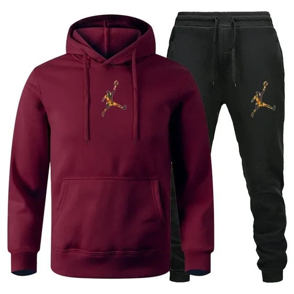 Men Autumn Winter Jogging Sportswear Set Sweatshirt And Pants 2