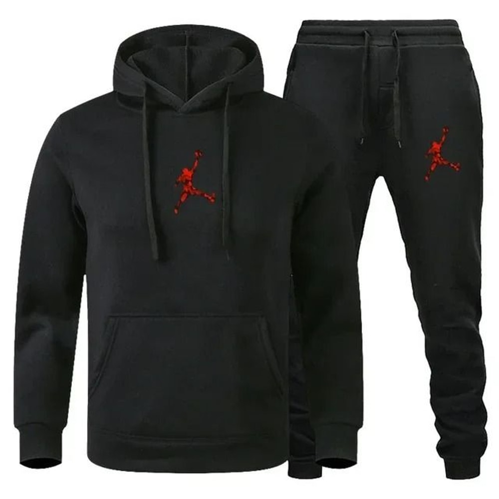 Men Autumn Winter Jogging Sportswear Set Sweatshirt And Pants 4