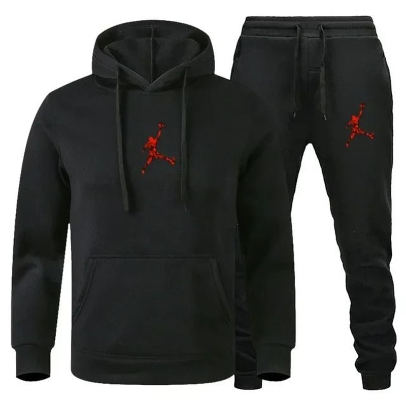 Men Autumn Winter Jogging Sportswear Set Sweatshirt And Pants 4