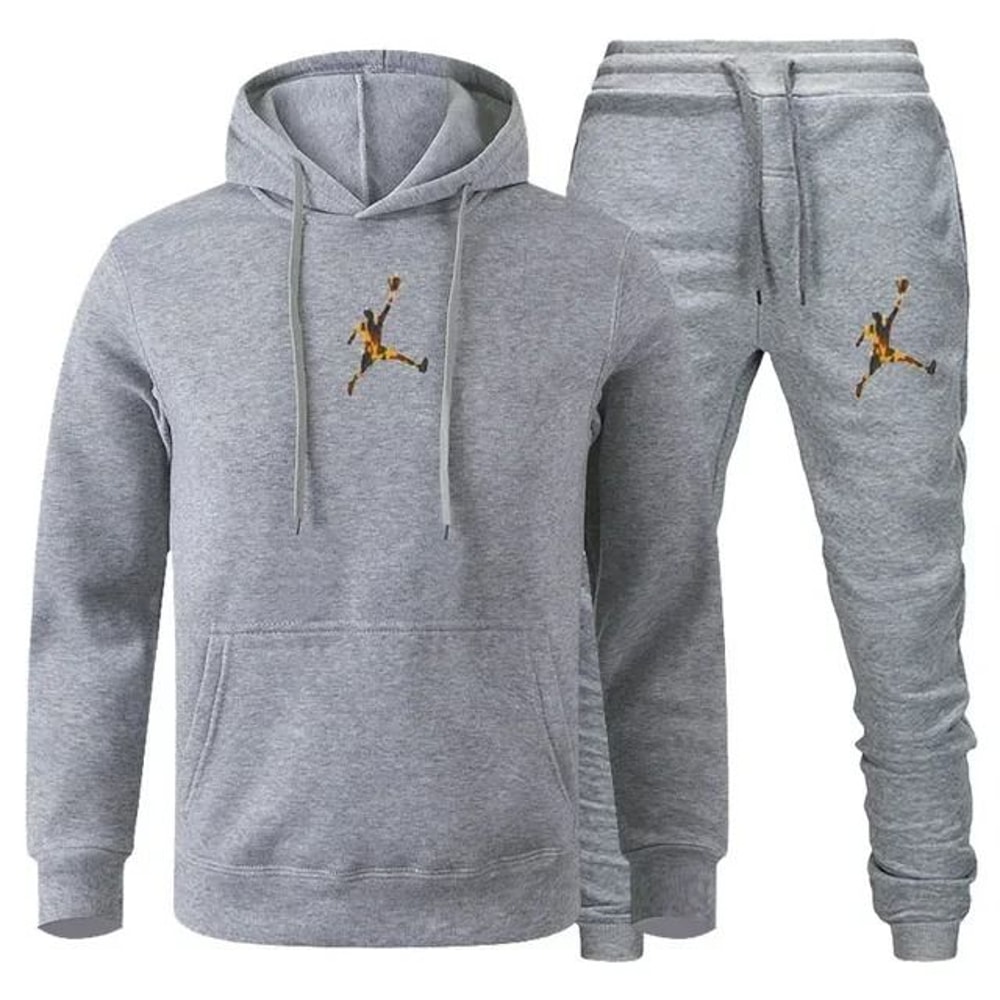 Men Autumn Winter Jogging Sportswear Set Sweatshirt And Pants 15