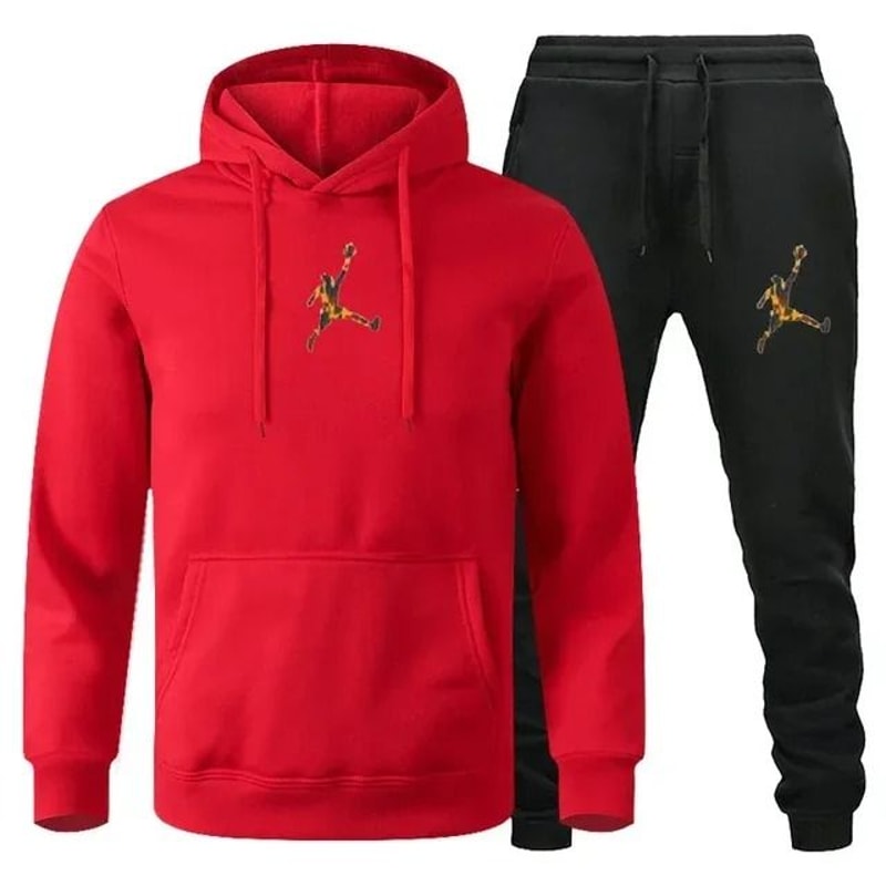 Men Autumn Winter Jogging Sportswear Set Sweatshirt And Pants 26