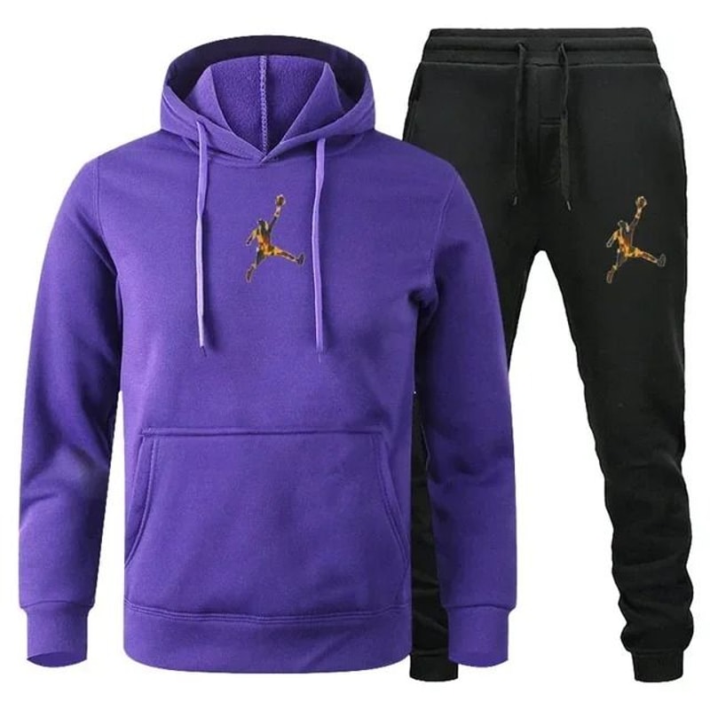 Men Autumn Winter Jogging Sportswear Set Sweatshirt And Pants 29
