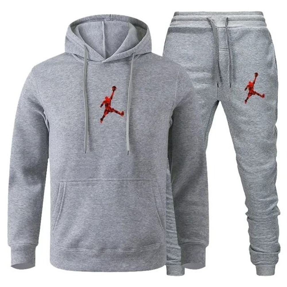 Men Autumn Winter Jogging Sportswear Set Sweatshirt And Pants 18