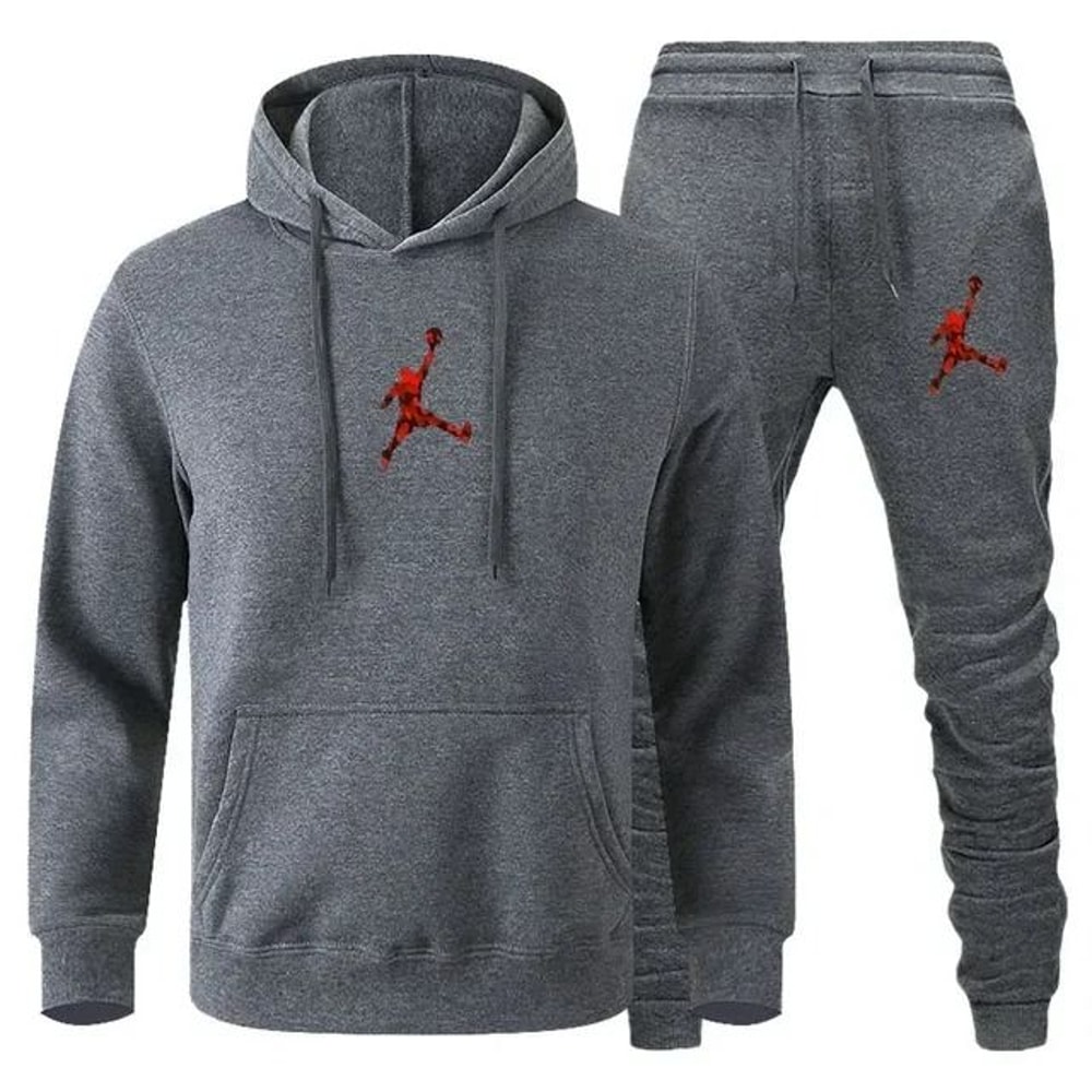 Men Autumn Winter Jogging Sportswear Set Sweatshirt And Pants 19