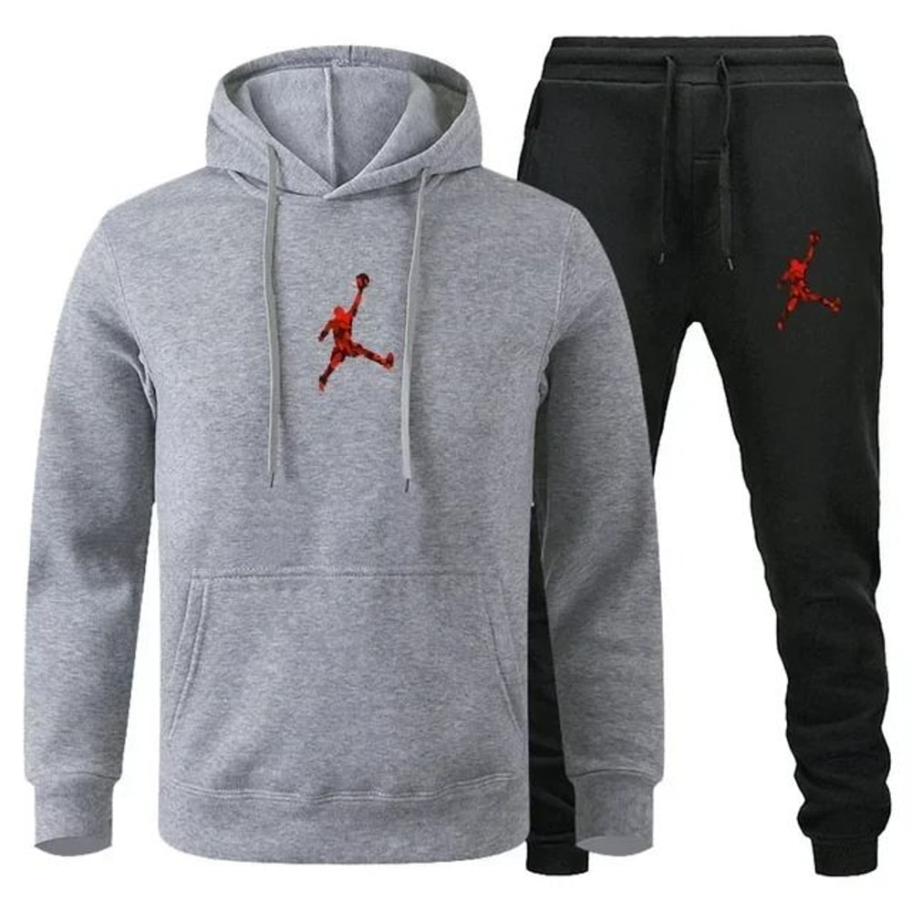 Men Autumn Winter Jogging Sportswear Set Sweatshirt And Pants 20