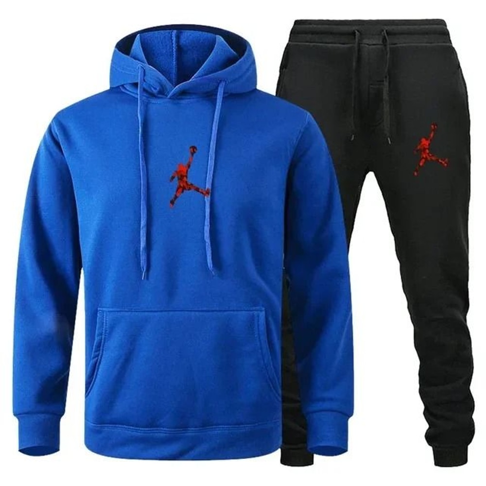 Men Autumn Winter Jogging Sportswear Set Sweatshirt And Pants 24