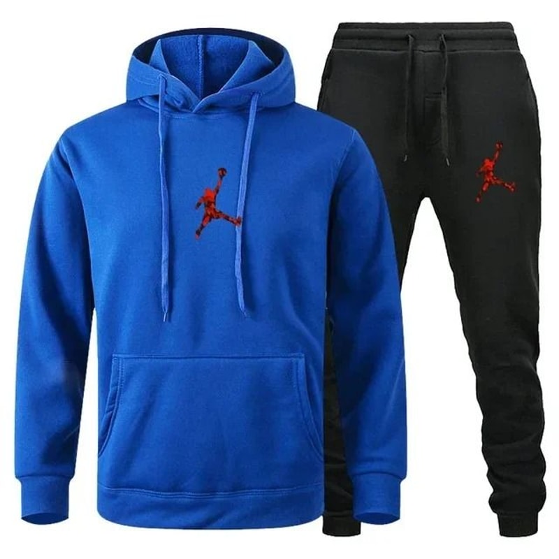 Men Autumn Winter Jogging Sportswear Set Sweatshirt And Pants 24