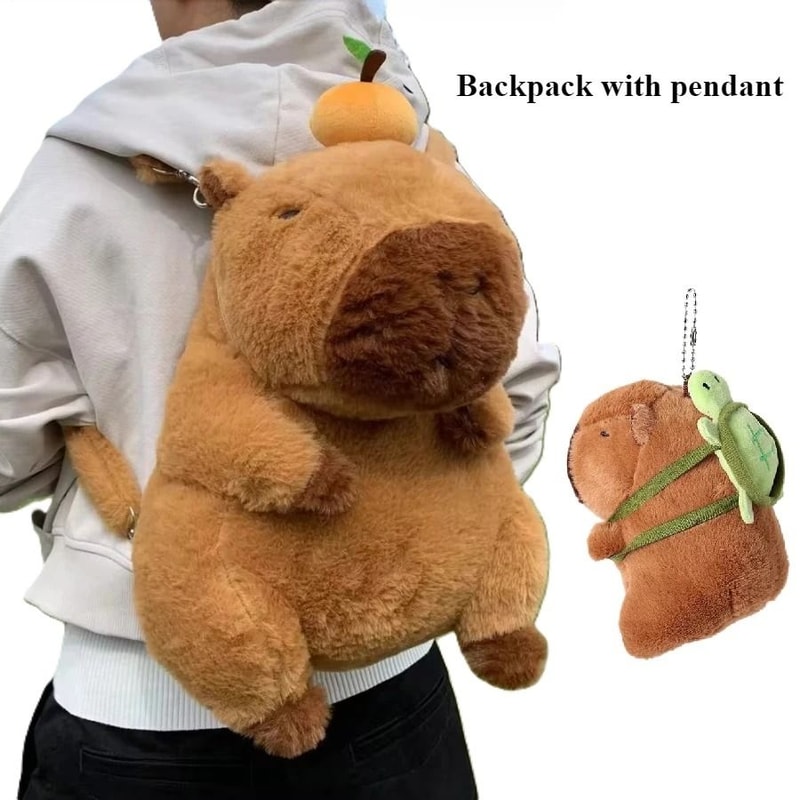 Kawaii Capybara Plush Backpack Mini Shoulder Bag For Kids 13
