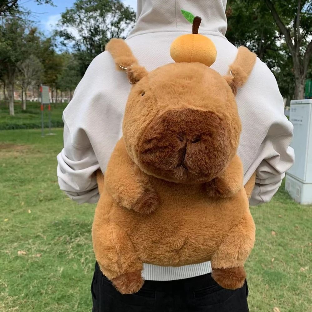 Kawaii Capybara Plush Backpack Mini Shoulder Bag For Kids 2