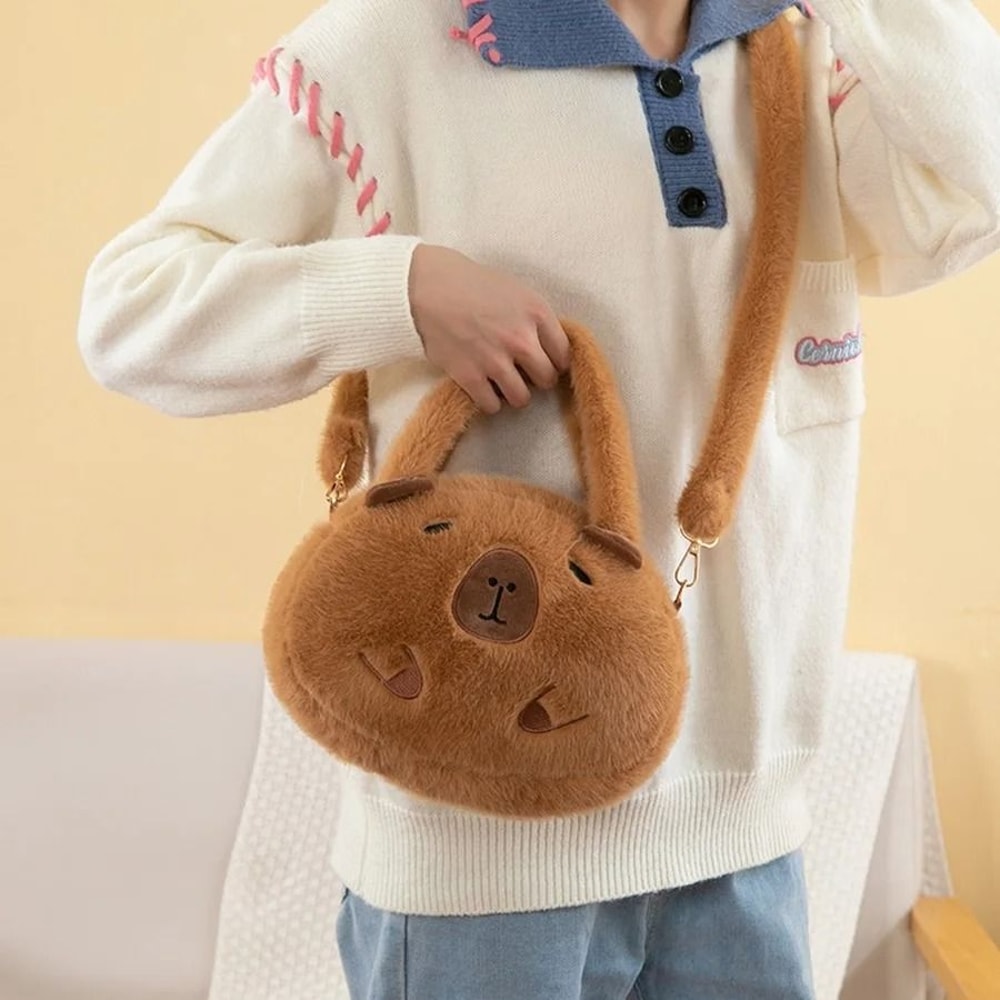 Kawaii Capybara Plush Backpack Mini Shoulder Bag For Kids 6