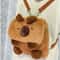 Kawaii Capybara Plush Backpack Mini Shoulder Bag For Kids 7
