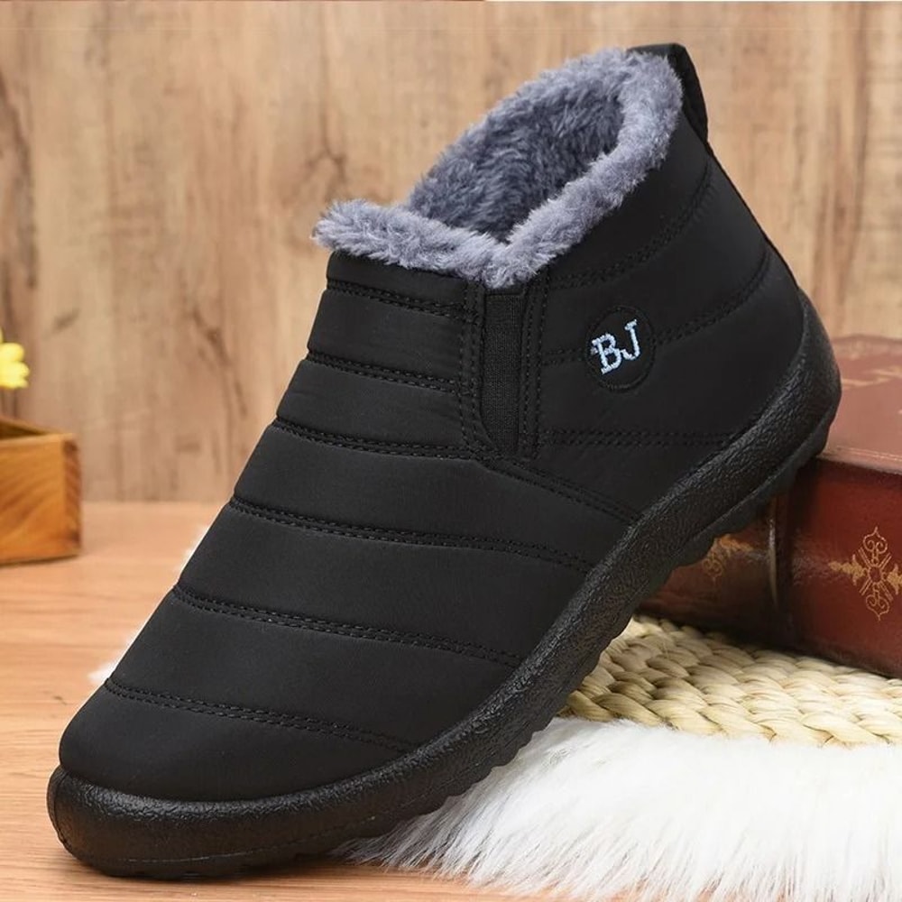 Men Winter Fur Lined Casual Sneakers Lightweight Warm Shoes 2