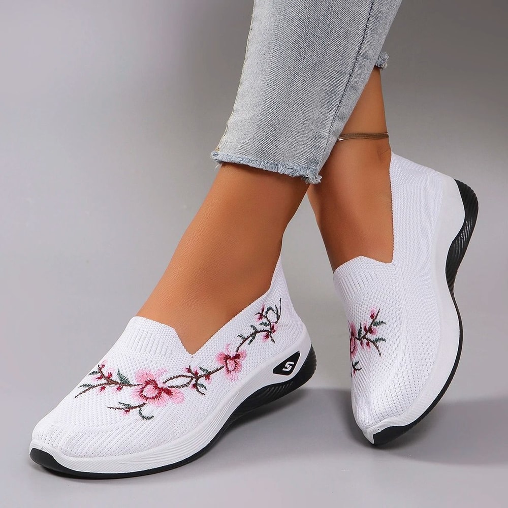 Women Breathable Mesh Flat Casual Sneakers For Summer Walking 4