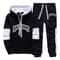 Mens Casual Tracksuit Print Sweatshirt And Sweatpants Set 1