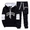 Mens Casual Tracksuit Print Sweatshirt And Sweatpants Set 1