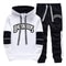 Mens Casual Tracksuit Print Sweatshirt And Sweatpants Set 2