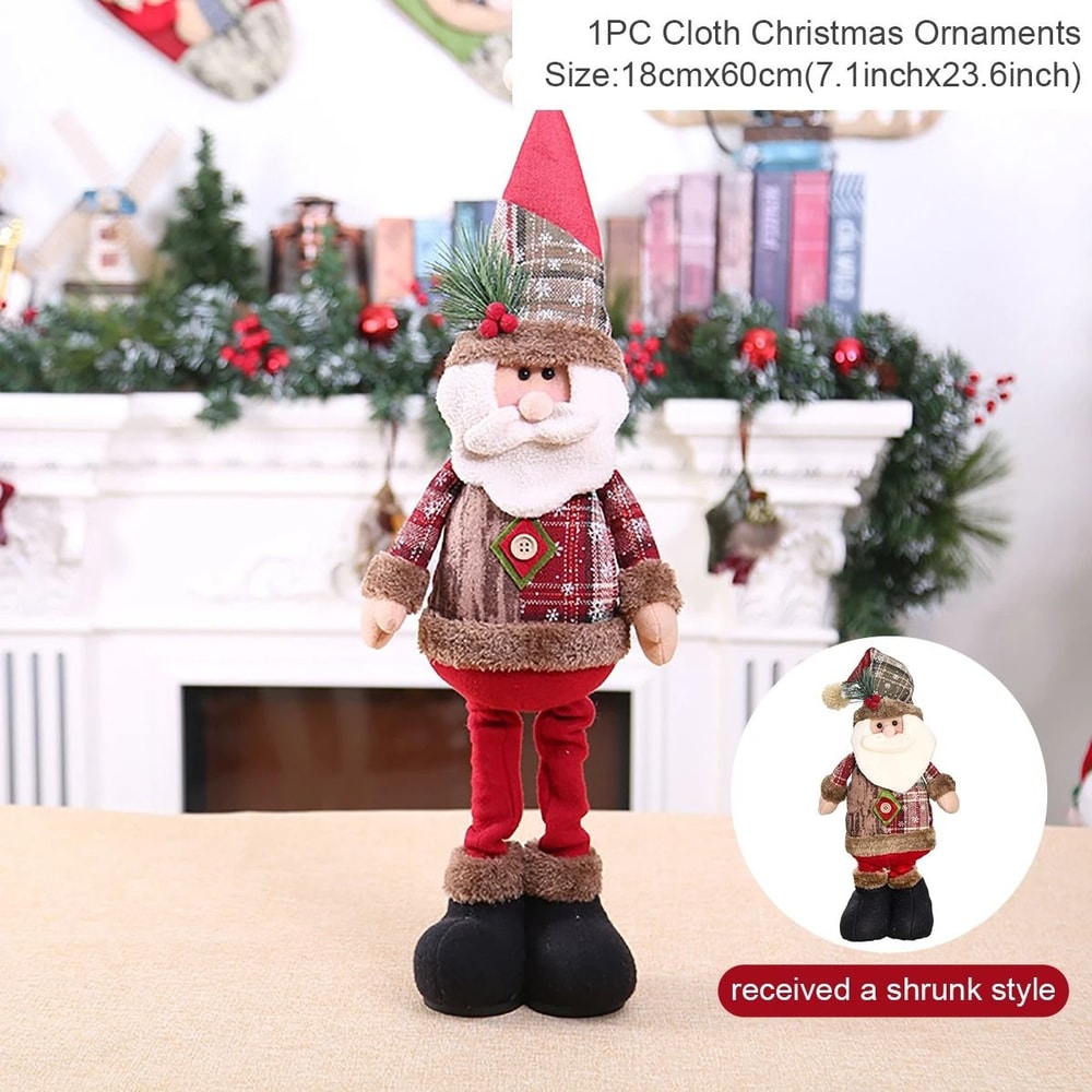 Telescopic Christmas Doll Decoration For Home Holiday Display 4