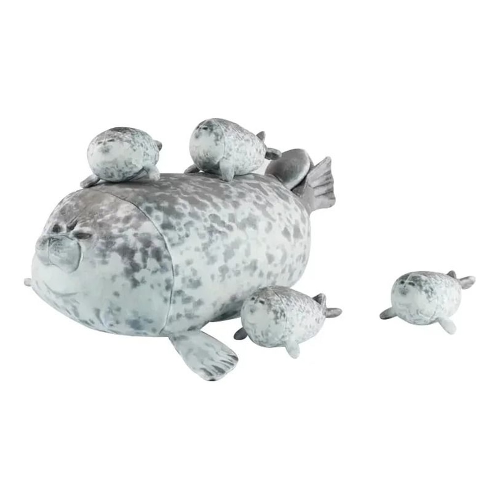 Mother And Son Seal Plush Toy Set With Zipper Design 40 Inch 2