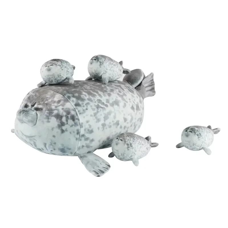 Mother And Son Seal Plush Toy Set With Zipper Design 40 Inch 2