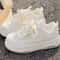 Casual White Lace Up Thick Sole Vulcanized Sneakers For Women 0