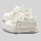 Casual White Lace Up Thick Sole Vulcanized Sneakers For Women 1