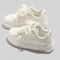 Casual White Lace Up Thick Sole Vulcanized Sneakers For Women 2