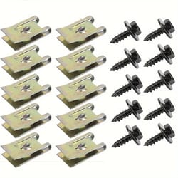 car screw base u clip fastener set for fender and bumper 40 pieces