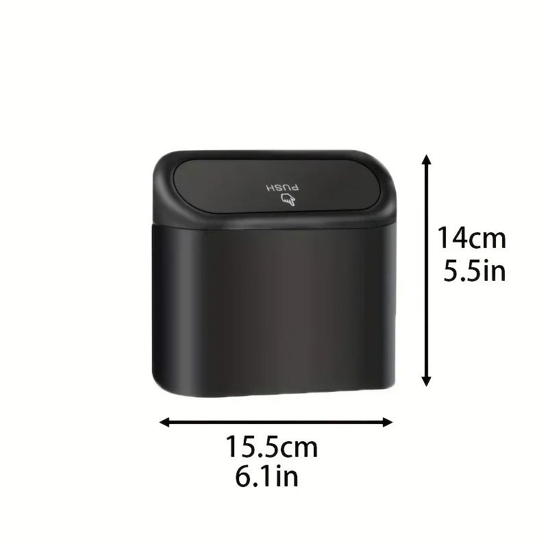 Leak Proof Mini Car Trash Can With Lid And Garbage Bags 5