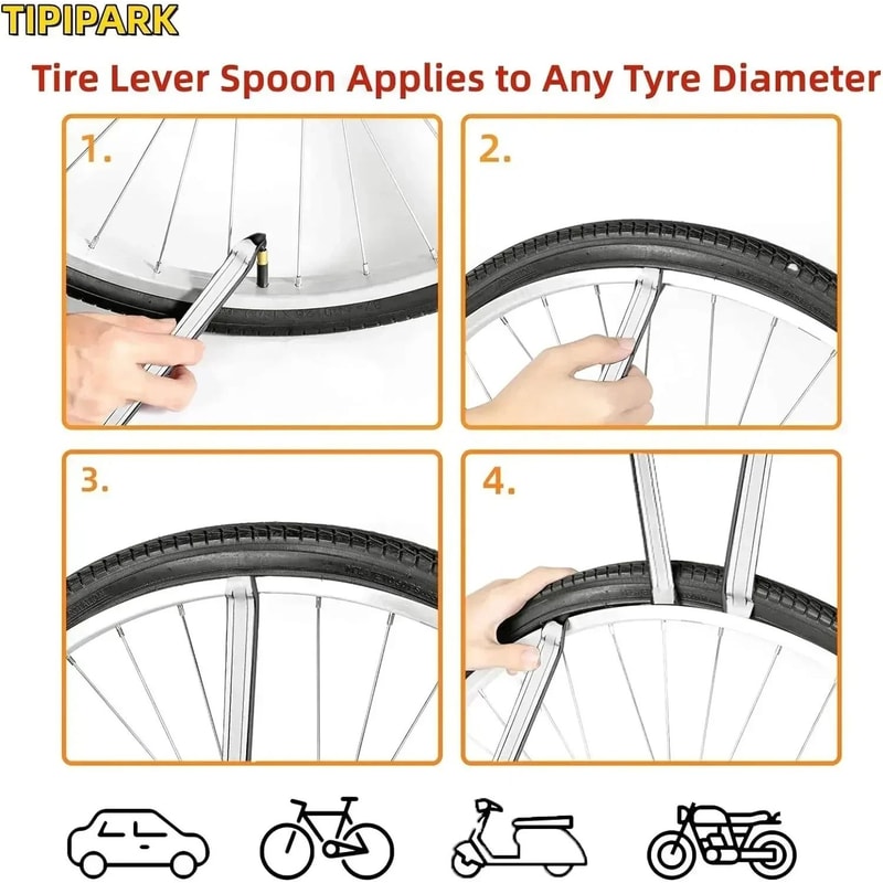 Steel Tire Iron Lever Tool For Bicycle Motorcycle And Car Repair 1