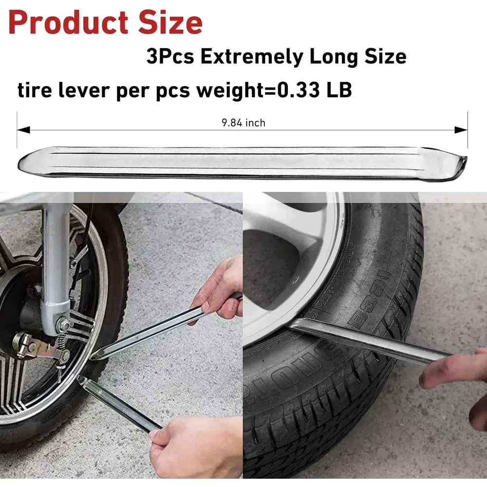 Steel Tire Iron Lever Tool For Bicycle Motorcycle And Car Repair 2