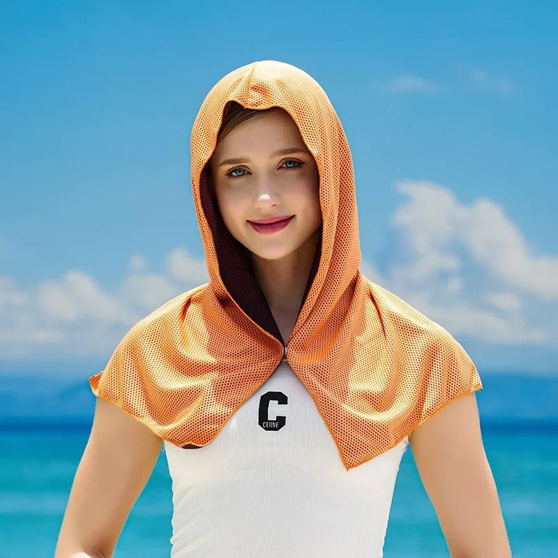 Cooling Hoodie Towel For Neck And Face Quick Dry Sports Towel 12