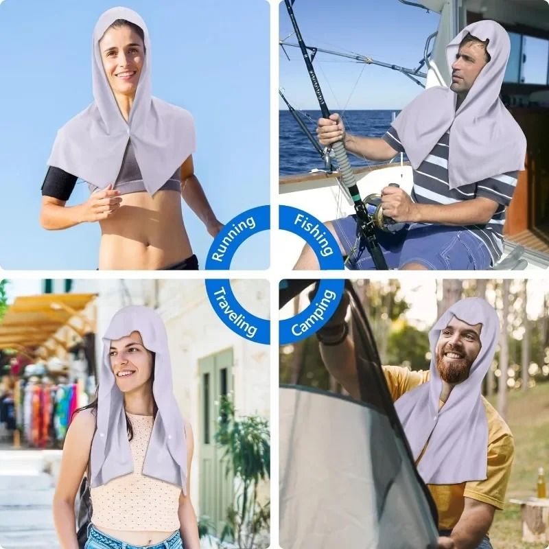 Cooling Hoodie Towel For Neck And Face Quick Dry Sports Towel 5