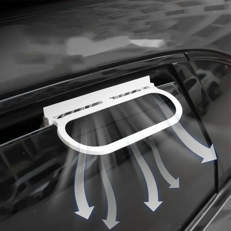 Solar Powered Car Window Exhaust Fan With USB Charging 3