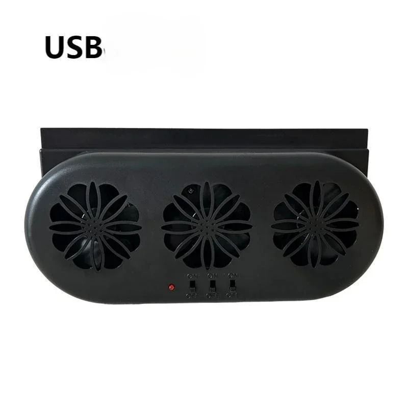 Solar Powered Car Window Exhaust Fan With USB Charging 6