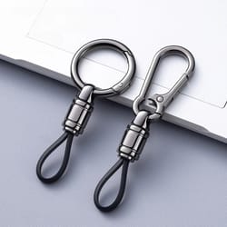 metal car key chain pendant with waist hanging buckle