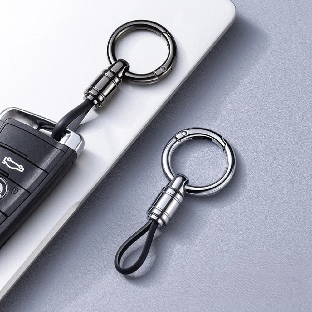 Metal Car Key Chain Pendant With Waist Hanging Buckle 1
