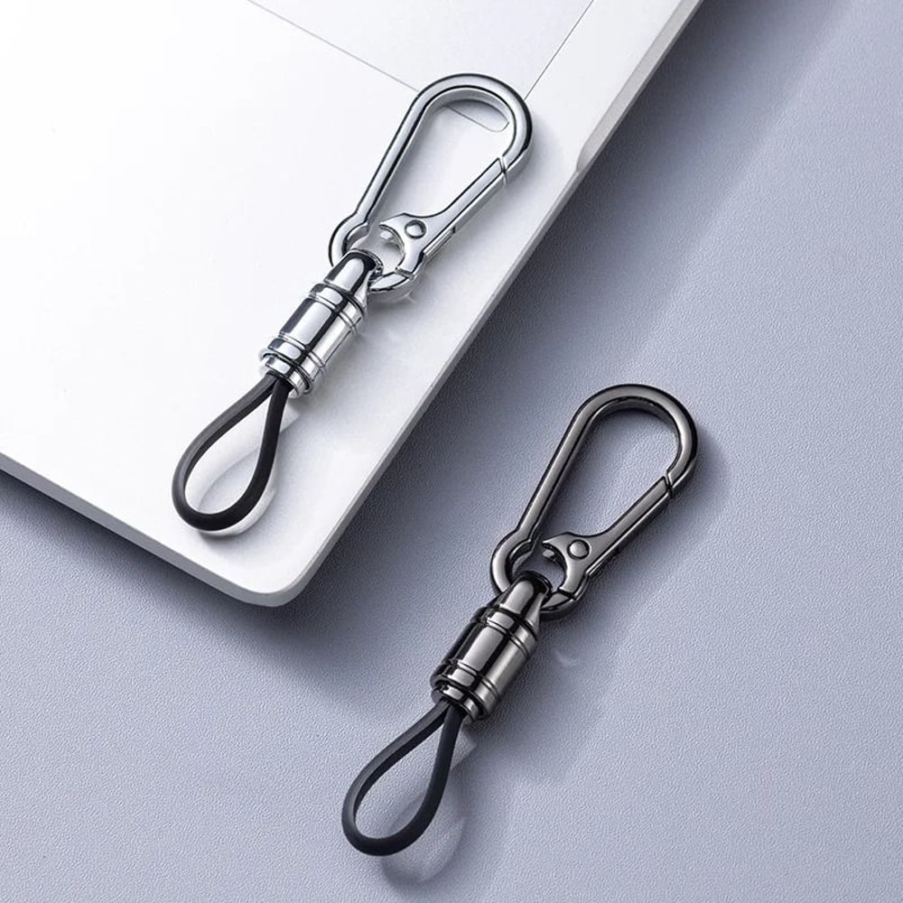 Metal Car Key Chain Pendant With Waist Hanging Buckle 2