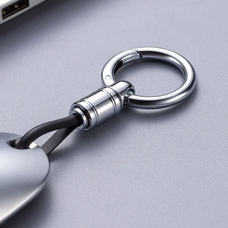 Metal Car Key Chain Pendant With Waist Hanging Buckle 3