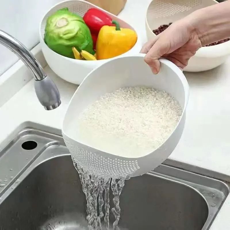 Rice Sieve Drainage Basket For Washing Rice Fruit And Vegetables 11