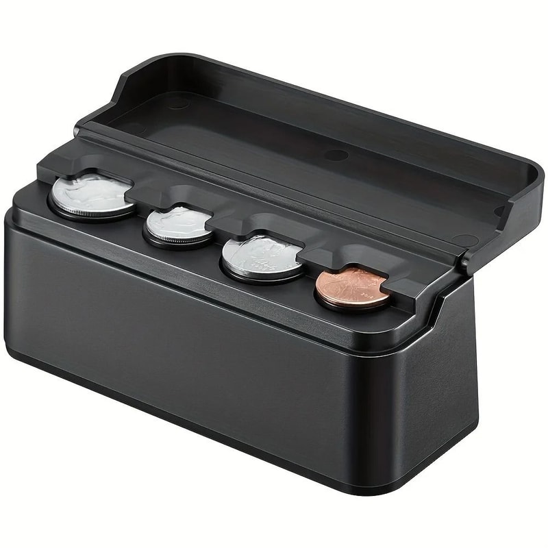 Car Coin Holder Change Organizer Compact Money Dispenser 2