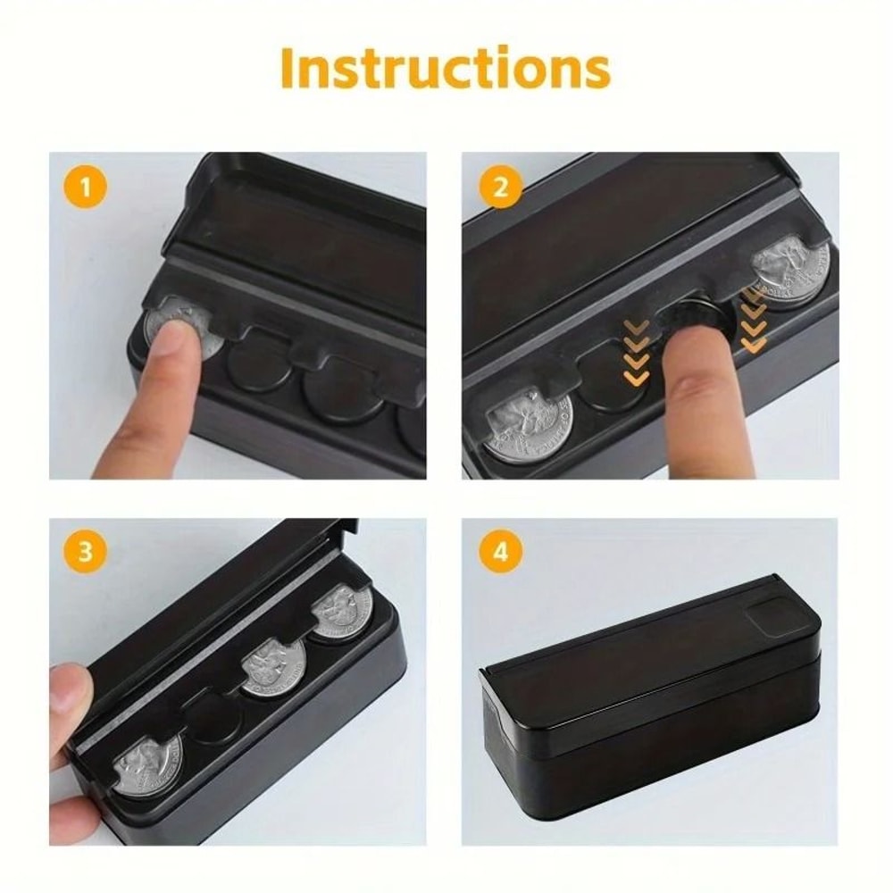 Car Coin Holder Change Organizer Compact Money Dispenser 5